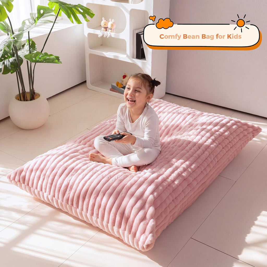 MAXYOYO 3 in 1 Kids Bean Bag Chair, Comfy Floor Sofa with Removed Cover