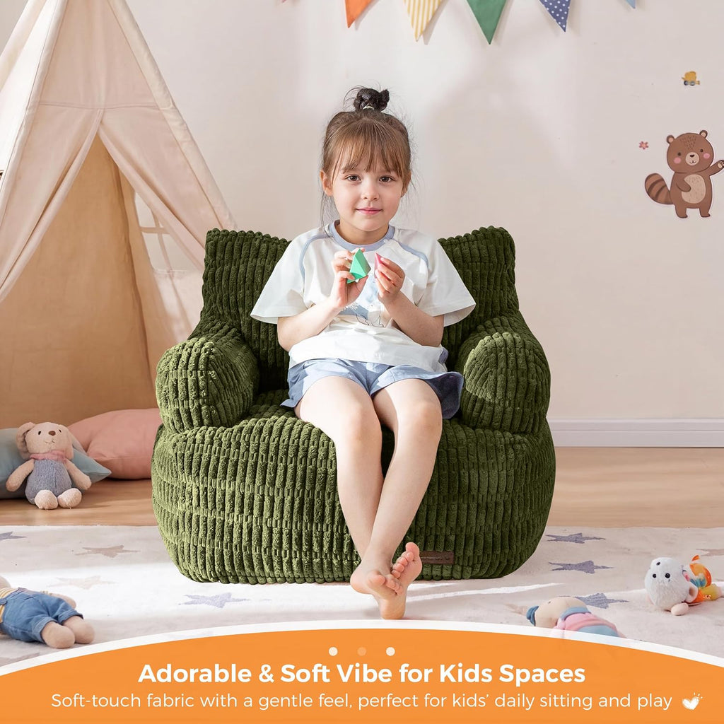 MAXYOYO Kids Bean Bag Chair, Comfy Bean Bag Sofa with Filler
