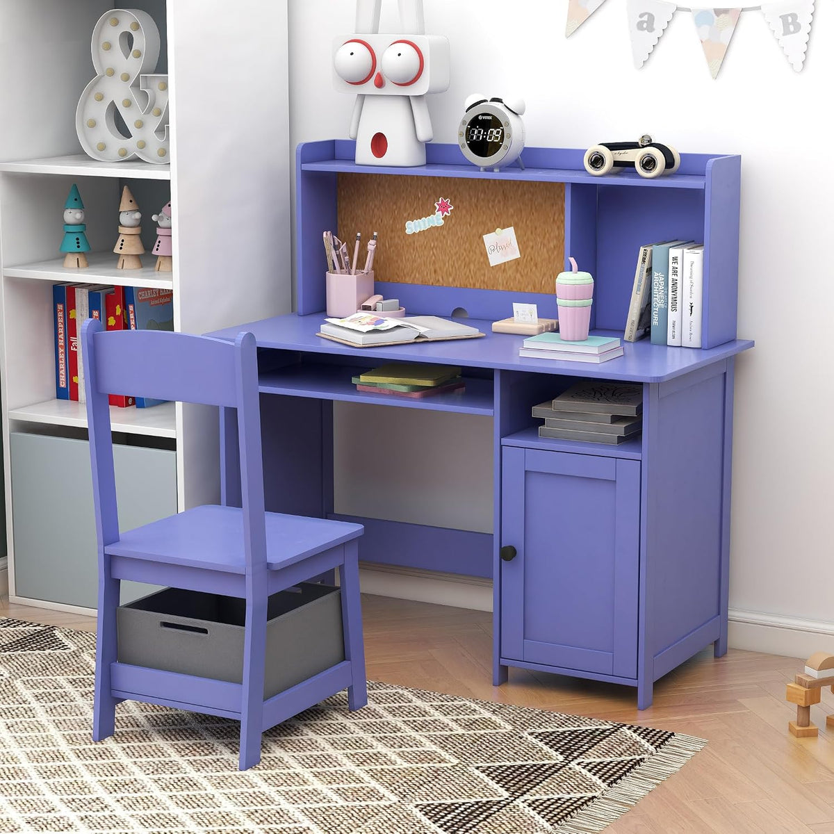 TaoHFE Purple Toddler Table and Chair Set,Kids Table and Chairs for Bedroom