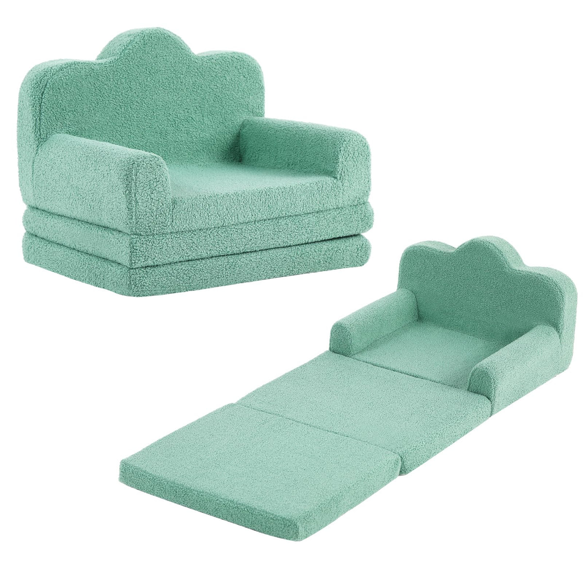 Tiita Kids Sofa, Childrens Couch with Carry Handle, Portable Toddler Foam Sofa Couch, Lightweight Kids Chair for Playroom, Dorm Room, Small Space, Flower