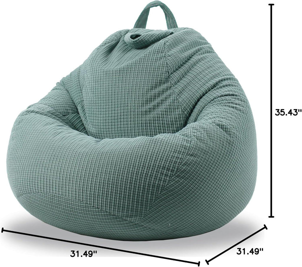 ENBAOHUI 3 Ft Bean Bag Chair Cover (No Filler) Stuffed Animal Storage Bean Bag Cover for Pets Dogs/Cats Bed Corduroy Stuffed for Organizing Plush Toys