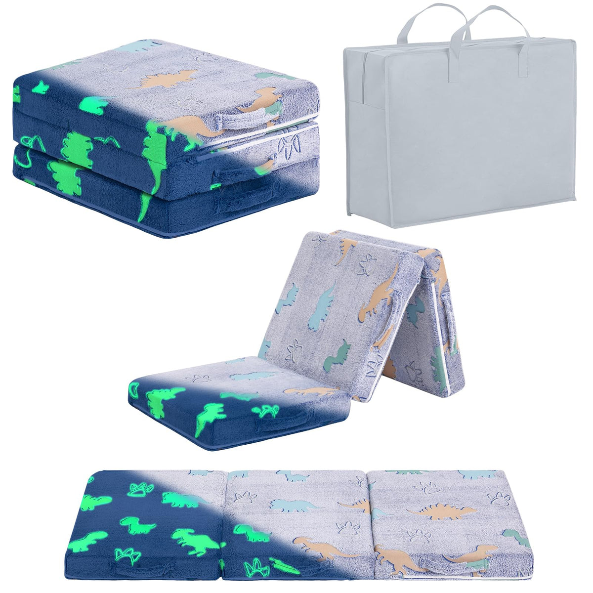 Kids Floor Mat, Trifold Futon Sofa, Portable Folding Play Mats for Playroom