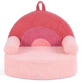 Costzon Kids Couch, Comfy Toddler Soft Sofa Chair with Fleece Fabric Cover, Kids Furniture for Playroom, Children Reading Armchair for Boys & Girls Gifts Aged 3+ (Medial,Red Mushroom)