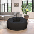 EMMA + OLIVER Gray Large Faux Shearling Bean Bag Chair