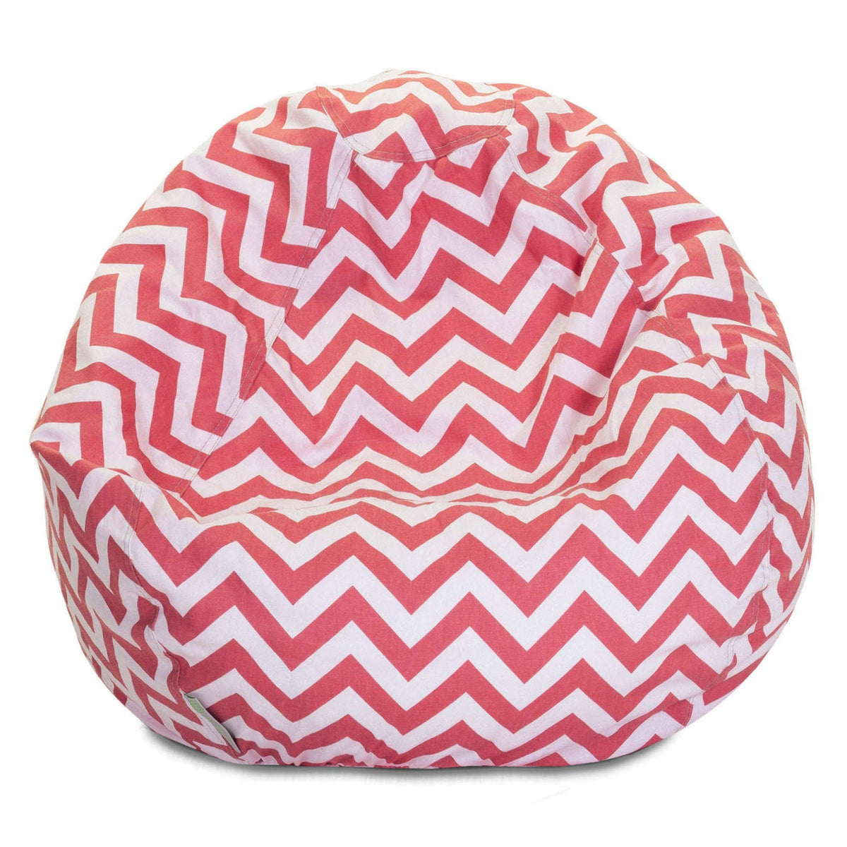 Majestic Home Goods Classic Bean Bag Chair - Chevron Giant Classic Bean Bags for Small Adults and Kids (28 x 28 x 22 Inches) (Baby Pink)