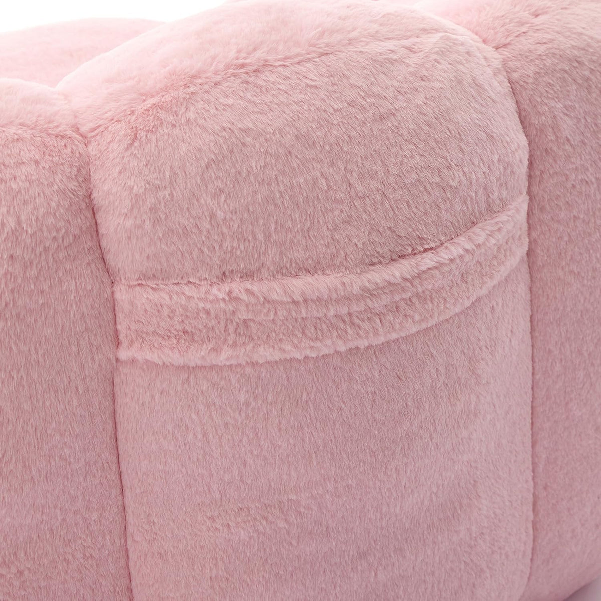 Pink Compression Bean Bag Chair for Adults, Comfy Flowers Beanbag Chairs with Curved Backrest, Soft Floor Singe Sofa with Pull Ring, No Assembly Required (Pink)