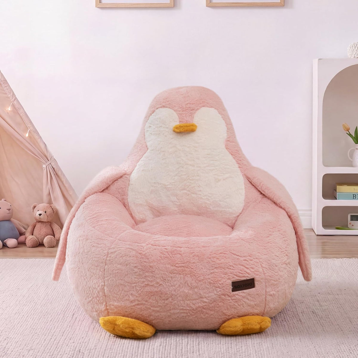 MAXYOYO Kids Bean Bag Chair, Cute Shaped Fun Sofa, Shredded Foam Filling