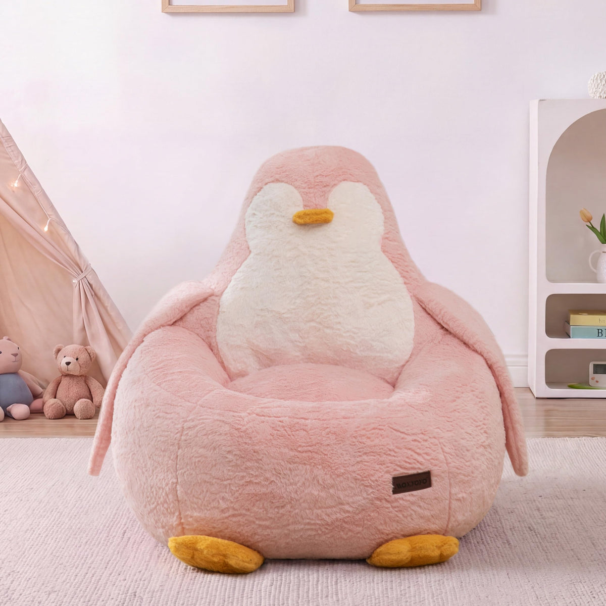 MAXYOYO Kids Bean Bag Chair, Cute Shaped Fun Sofa, Shredded Foam Filling
