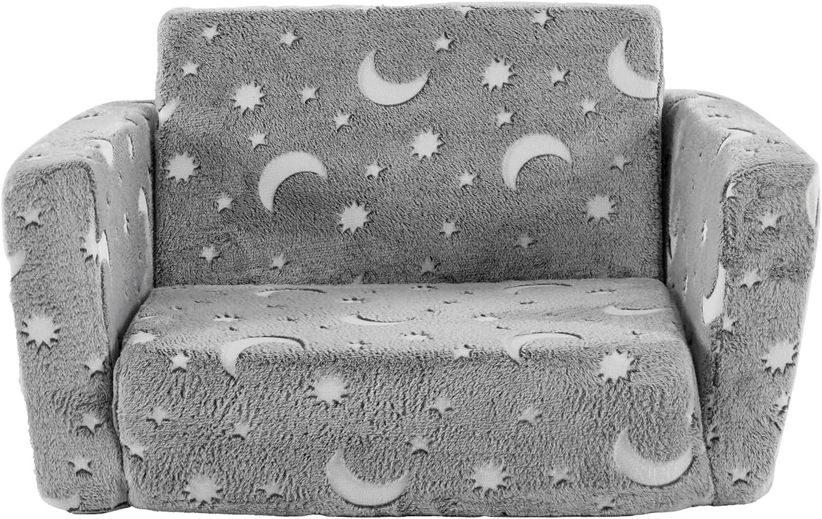 Couch, Fold Out Sofa Chair, Foam, Washable,Fold Out Foam Sofa Chair for Reading Corner, Gift,Dark Star