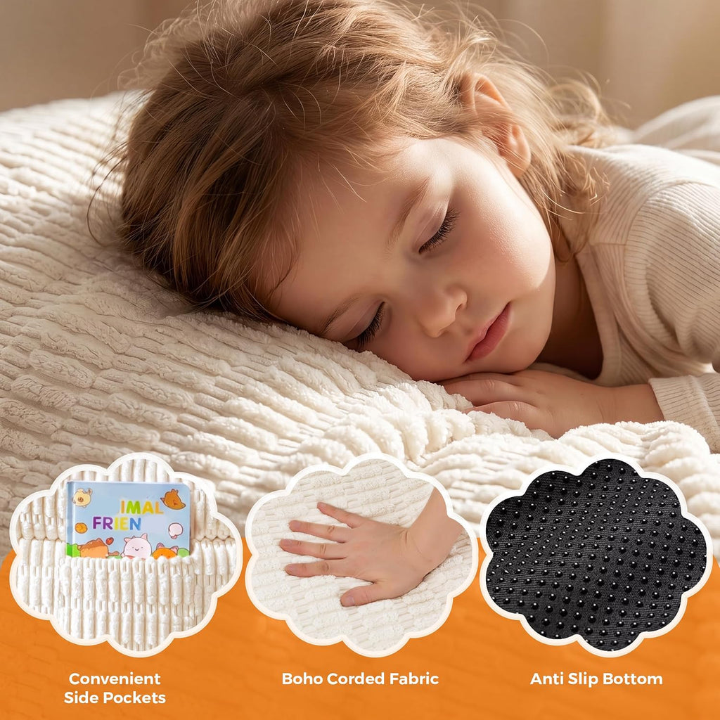 MAXYOYO Kids Bean Bag Chair, Comfy Bean Bag Sofa with Filler