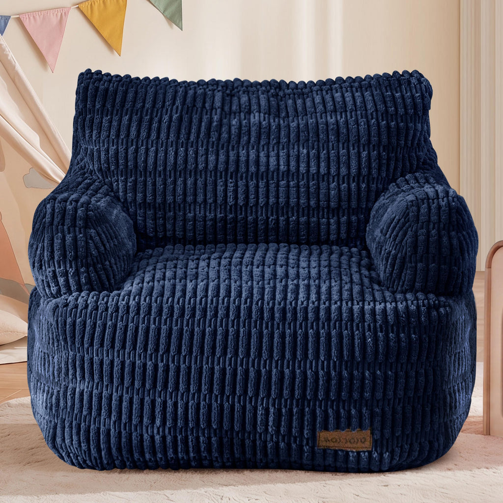 Kids Bean Bag Chair, Comfy Bean Bag Sofa with Filler, Bean Bag Chair for Boys and Girls, Lazy Sofa with Pocket Floor Chair for Gaming, Reading,Green