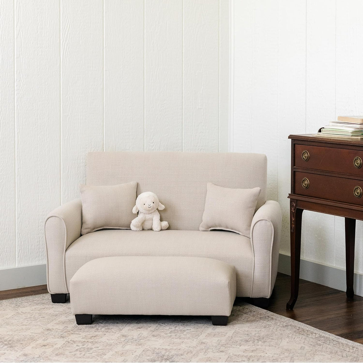 Custom Toddler Sofa Couch with Ottoman and Pillows
